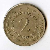 Mince Jugoslávie  2 Dinara 1972 (wč.651)   