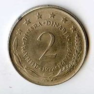 Mince Jugoslávie  2 Dinara 1977 (wč.660)      