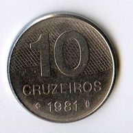 Mince Brazílie  10 Cruzeiros 1981 (wč.302)         