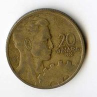 Mince Jugoslávie  20 Dinara 1955 (wč.741)     