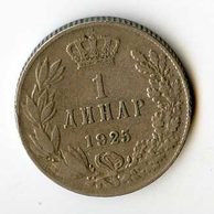 Mince Jugoslávie  1 Dinar 1925 (wč.760)     