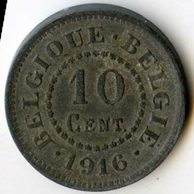Mince Belgie 10 Cent 1916 (wč.41)    