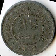 Mince Belgie 25 Cent 1917  (wč.63)   