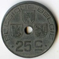 Mince Belgie 25 Cent 1942  (wč.66)     