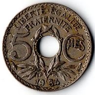 5 Centimes r.1934 (wč.135)