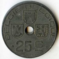Mince Belgie 25 Cent 1944  (wč.69)       
