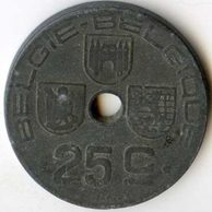 Mince Belgie 25 Cent 1943  (wč.68)       
