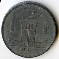 Mince Belgie 1 Franc 1942  (wč.103)              