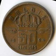 Mince Belgie 50 Centimes 1964  (wč.120)          