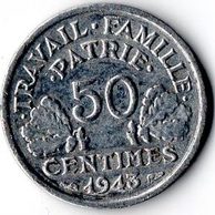 50 Centimes r.1943 (wč.285)