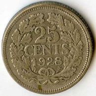 Mince Nizozemí 25 Cents 1928 (wč.20) 