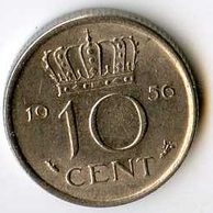 Mince Nizozemí 10 Cent 1956 (wč.94)     