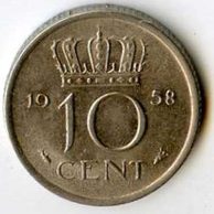 Mince Nizozemí 10 Cent 1958 (wč.98)       