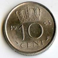 Mince Nizozemí 10 Cent 1964 (wč.110)            