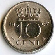 Mince Nizozemí 10 Cent 1967 (wč.116)              