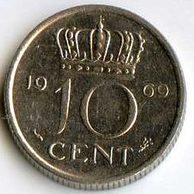 Mince Nizozemí 10 Cent 1969 (wč.120)               