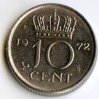 Mince Nizozemí 10 Cent 1972 (wč.124)                