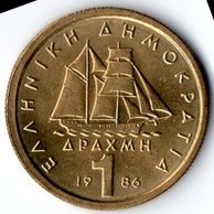 Mince Řecko  1 Drachma 1986 (wč.377)                   