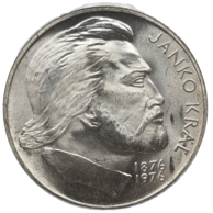 100 Kčs 100. výročí úmrtí Janko Krála (1976)  (Wč.142)