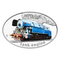 Stříbrná mince Slavné parní lokomotivy - Papoušek proof (ČM 2025) 