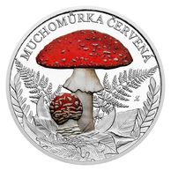 Stříbrná mince Houby - Muchomůrka červená kolor proof (ČM 2026)