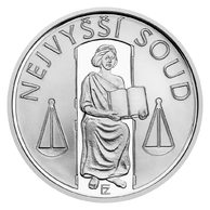 Stříbrná mince 100 Kč - Nejvyšší soud  proof (ČNB 2025)
