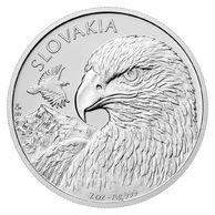 Stříbrná dvouuncová investiční mince Orel standard (ČM 2025)