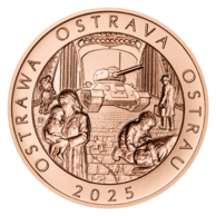 Měděná tolarová medaile Dějiny Ostravy - Osm staletí města - Ostrava válečná (2025)