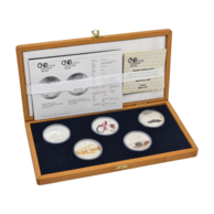 Sada 5ks stříbrných mincí Slavné dopravní prostředky PROOF (ČNB 2021 - 2025)