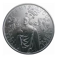 Stříbrná mince 200 Kč - 700. výročí vymření Přemyslovců po meči Václavem III. provedení proof (ČNB 2006)
