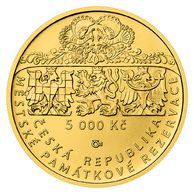 Zlatá mince 5000 Kč Městské památkové rezervace ČNB - Štramberk standard (ČNB 2025)