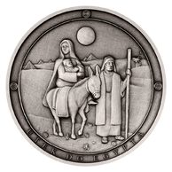 Stříbrná medaile Panna Marie Sedmibolestná - Útěk do Egypta SK standard/patina (ČM 2022) 