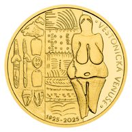 Zlatá půluncová medaile Věstonická venuše proof (ČM 2025)
