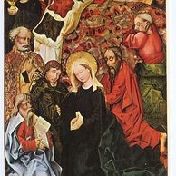 F 39863 - Mistr svatojiřského oltáře - Smrt Panny Marie (detail)