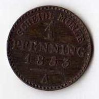 č.6 Prusko/ 1 Pfen. 1853 A