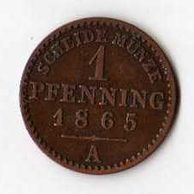 č.8 Prusko/ 1 Pfen. 1865 A