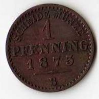 č.13 Prusko/ 1 Pfen. 1873 B