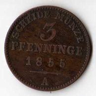 č.22 Prusko/ 3 Pfen. 1855 A