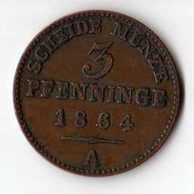 č.24 Prusko/ 3 Pfen. 1864 A