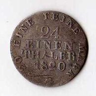 č.88 Sachsen/ 1/24 Thaler 1820
