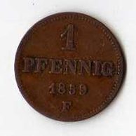 č.89 Sachsen/ 1Pfen. 1859 F
