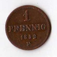 č.93 Sachsen/ 1 Pfen. 1852 F