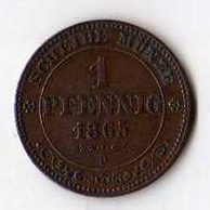 č.96 Sachsen/ 1 Pfen. 1865 B