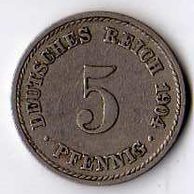 č.157 / 5 Pfen.1904 A