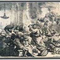 F 56694 - Rembrandt van Rijn - Vyhnání penězoměnců z chtámu 1935