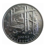 Stříbrná mince 200 Kč - 650. výročí vydání nařízení Karla IV. o zakládání vinic provedení proof (ČNB 2008)