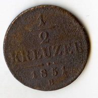 1/2 Kreuzer 1851 B (wč.5)