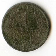 1 Kreuzer 1878 b.z. (wč.78)