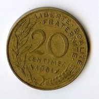 20 Centimes r.1981 (wč.717)