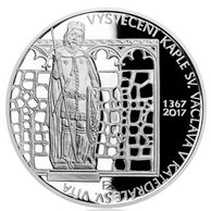 Stříbrná mince 200 Kč - 650. výročí vysvěcení kaple sv. Václava v katedrále sv. Víta proof (ČNB 2017)